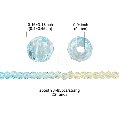 Transparent Glass Beads Strands GLAA-YW0001-59A-1