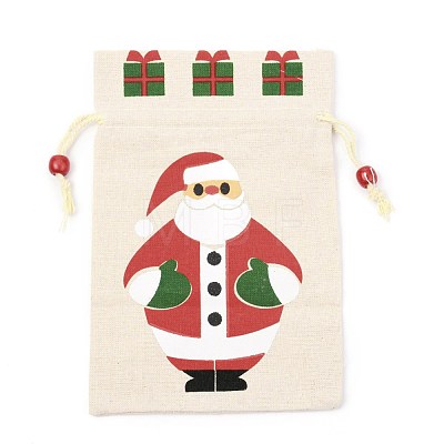 Christmas Theme Cotton Fabric Cloth Bag ABAG-H104-A04-1