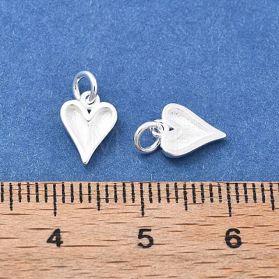 925 Sterling Silver Love Heart Charms STER-D302-10S-1