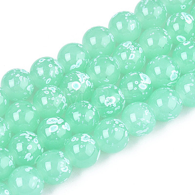 Baking Paint Glass Beads Strands DGLA-N015-10mm-07-1
