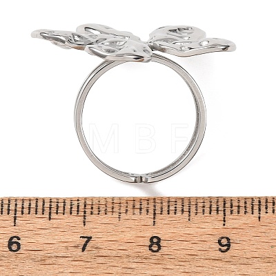 304 Stainless Steel Cuff Open Rings for Women RJEW-C162-01A-P-1
