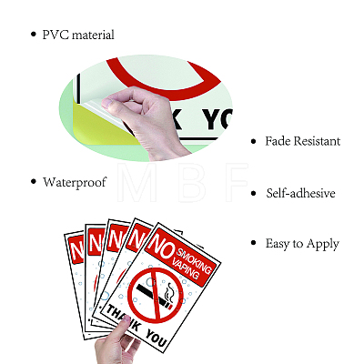 Waterproof PVC Warning Sign Stickers DIY-WH0237-013-1
