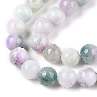 Dyed Natural White Jade Beads Strands G-T138-8mm-210-40-1