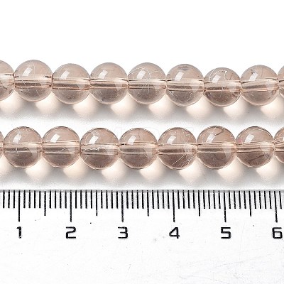 Drawbench Transparent Glass Beads Strands GLAD-Q012-8mm-10-1