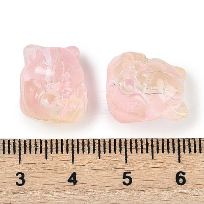 Transparent Spray Paint Glass Beads GLAA-H035-01B-1