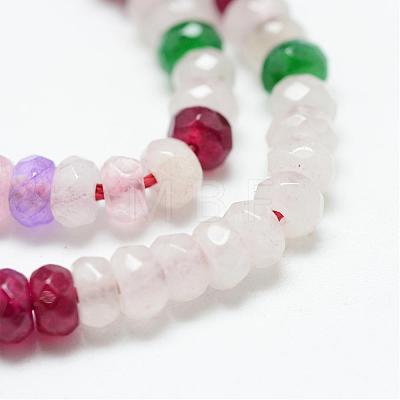 Natural White Jade Bead Strands G-R343-2x4-36-1