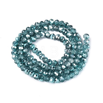 Transparent Electroplate Glass Beads Strands LS-EGLA-Q131-01A-03-1