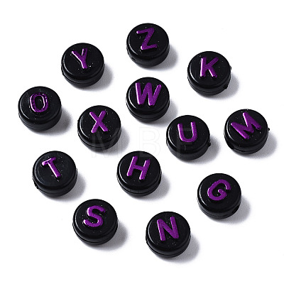 Opaque Black Acrylic Beads MACR-Q242-009E-1