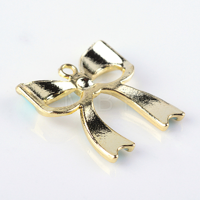 Bowknot Alloy Enamel Pendants ENAM-Q033-22B-1