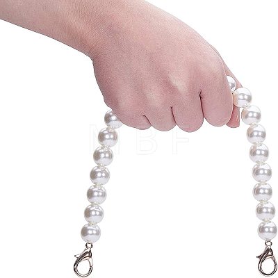 Acrylic Imitation Pearl Beads Bag Handle FIND-PH0015-64-1