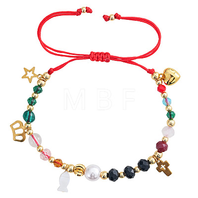 Chakra 304 Stainless Steel & Shell Charm Bracelets RE0634-1-1