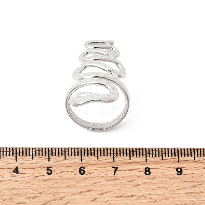 5Pcs 304 Stainless Steel Open Cuff Rings for Women RJEW-K313-05P-1