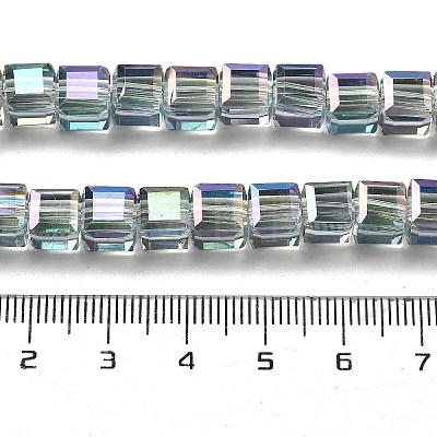 Electroplate Glass Beads Strands EGLA-H108-01A-FR01-1