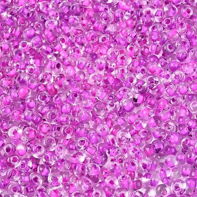 6/0 Inside Colours Transparent Glass Seed Beads X1-SEED-T007-07J-1