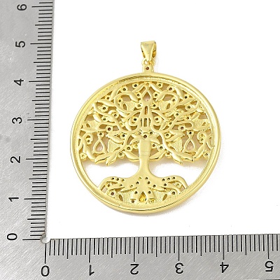 Brass Micro Pave Cubic Zirconia Pendants KK-E111-25G-1