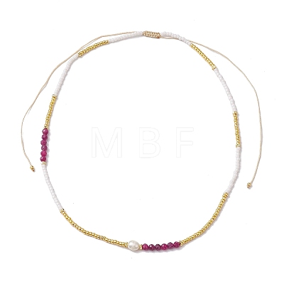 Natural Gemstone Beaded Necklaces NJEW-JN04689-1