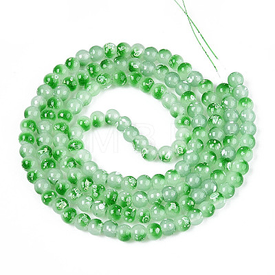 Baking Paint Glass Beads Strands DGLA-N015-6mm-09-1
