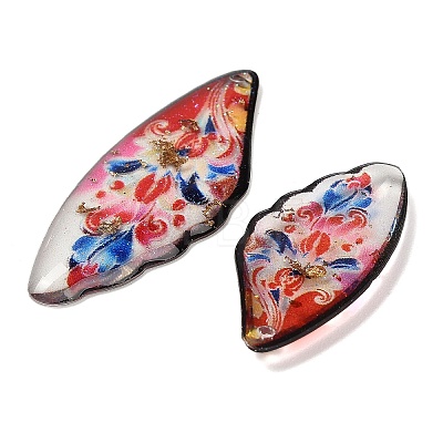 4Pcs 4 Styles Transparent Epoxy Resin Pendants RESI-B032-02C-1