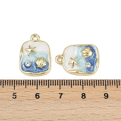 Alloy Rhinestone Pendants PALLOY-P311-02G-1