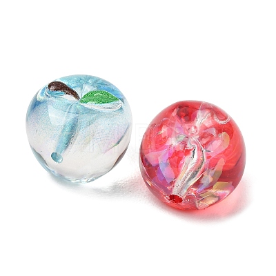 Electroplate Transparent Resin Imitation Food Beads RE-CBABCB4-02-1