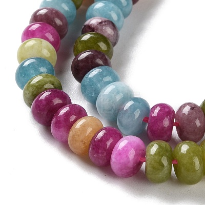 Natural Dyed White Jade Beads Strands G-B124-B01-01-1