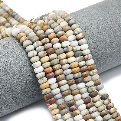 Natural Gobi Agate Beads Strands G-P575-A27-6x4mm-1