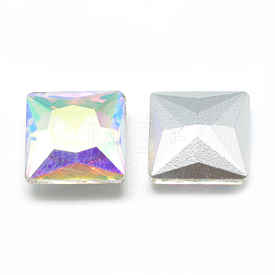 Pointed Back Glass Rhinestone Cabochons RGLA-T027-8x8mm-02-1