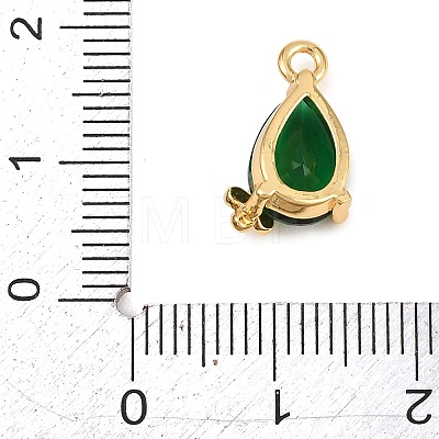 Brass Micro Pave Cubic Zirconia Charms KK-D265-01C-G-1