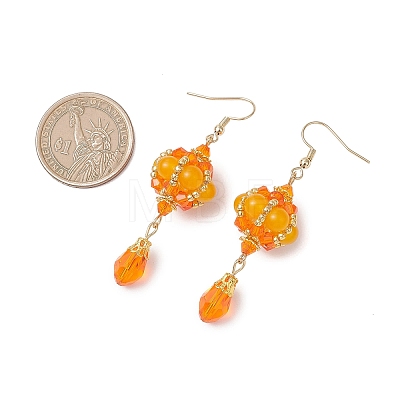 Mixed Stone Dangle Earrings EJEW-MZ00669-1