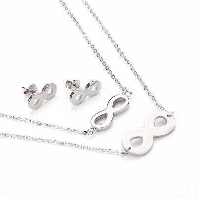 304 Stainless Steel Jewelry Sets SJEW-FS0001-01-1