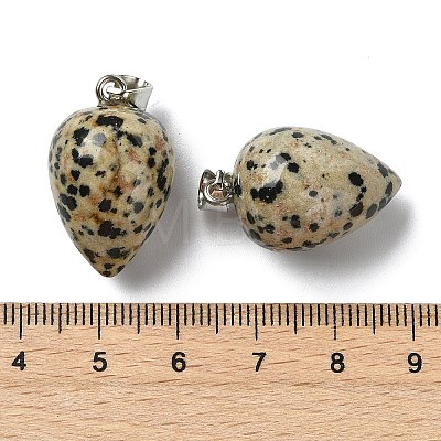 Natural Dalmatian Jasper Pendants GG-K002-13O-1