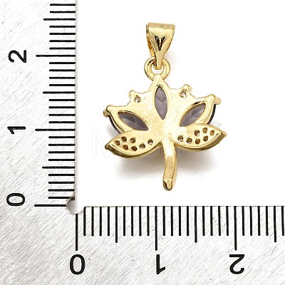Brass Micro Pave Cubic Zirconia Pendants KK-K401-33G-1