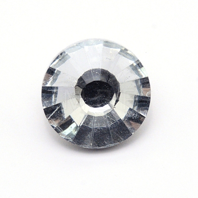 Glass Rhinestone Button BUTT-WH0015-21C-01-1