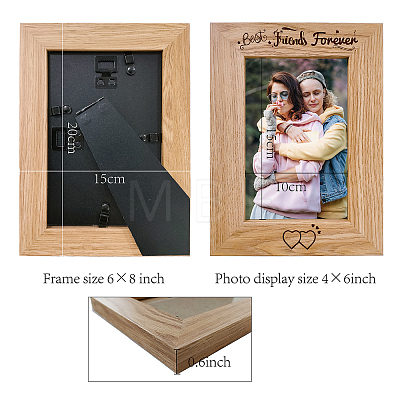 Natural Wood Photo Frames DIY-WH0247-005-1