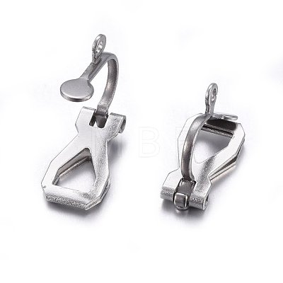 304 Stainless Steel Clip-on Earring Findings X-STAS-O110-21P-1