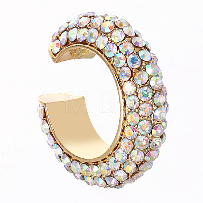 Alloy Rhinestone Cuff Earrings for Women WG12945-03-1