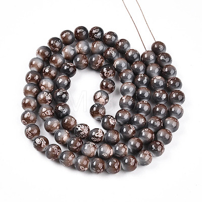 Baking Paint Glass Beads Strands DGLA-N008-10mm-09-1