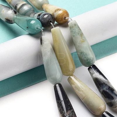 Natural Flower Amazonite Beads Strands G-P528-H03-01-1