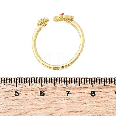 Brass Micro Pave Cubic Zirconia Cuff Rings for Women RJEW-L336-01G-02-1