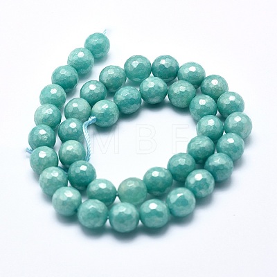 Natural White Jade Imitation  Amazonite Beads Strands G-O164-05-8mm-1
