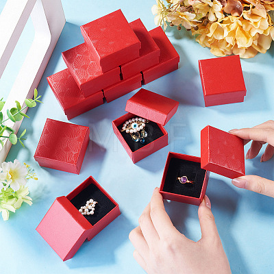 Shell Textured Paper Jewelry Ring Storage Gift Boxes CON-TAC0014-15C-1