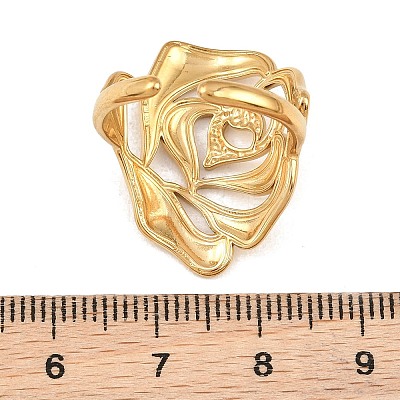 304 Stainless Steel Cuff Open Rings for Women SA-CBA9061-06G-1