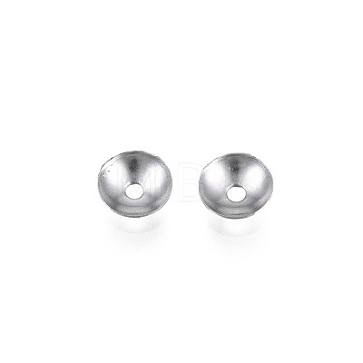 Non-Tarnish 304 Stainless Steel Bead Caps STAS-S057-48A-P-1