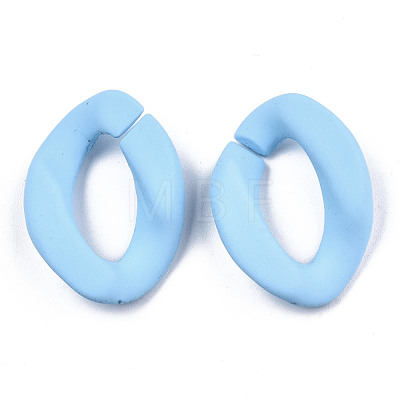 Opaque Spray Painted Acrylic Linking Rings X-OACR-S036-001A-I14-1