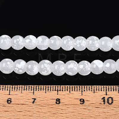 Baking Paint Glass Beads Strands DGLA-N015-6mm-01-1