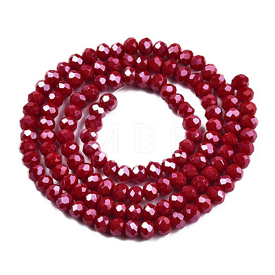 Electroplate Glass Beads Strands EGLA-A034-P8mm-A22-1