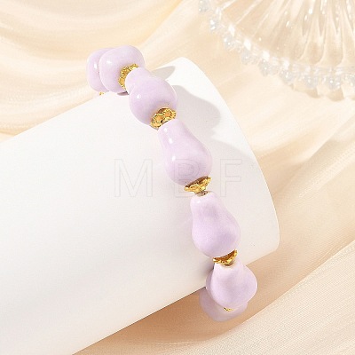 Handmade Porcelain Beaded Stretch Bracelets BJEW-JB14448-1