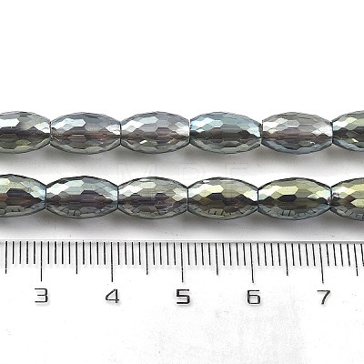 Electroplate Transparent Glass Beads Strands EGLA-M032-02A-PL01-1