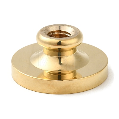 Golden Tone Round Brass Stamp Heads AJEW-H149-05G-01-1