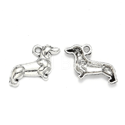 Tibetan Style Alloy Puppy Pendants TIBEP-MSMC021-28-1